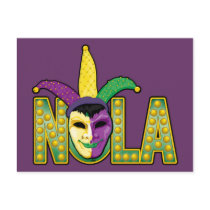 Mardi Gras NOLA Jester Postcard