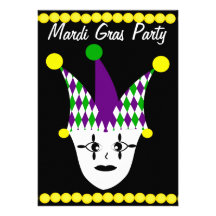 Mardi Gras Party Invitation