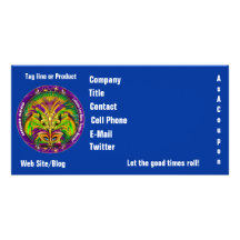 Mardi Gras Photo Business View Notes Please Personalized Photo Card