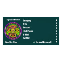 Mardi Gras Photo Business View Notes Please Personalized Photo Card
