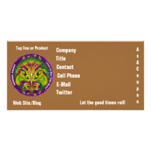 Mardi Gras Photo Business View Notes Please Picture Card