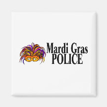 Mardi Gras Police Mask Refrigerator Magnet