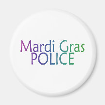 Mardi Gras Police Refrigerator Magnets