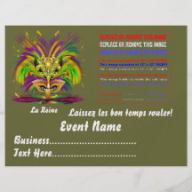 Mardi Gras Queen 8.5" x 11"  Please View Notes Flyer Design