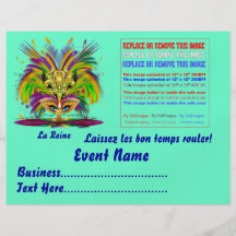 Mardi Gras Queen 8.5" x 11"  Please View Notes Flyer Design