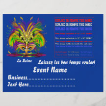 Mardi Gras Queen 8.5" x 11"  Please View Notes Personalized Flyer