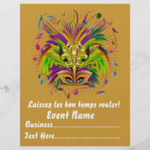 Mardi Gras Queen 8.5" x 11" View Notes Please Personalized Flyer