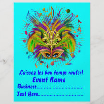Mardi Gras Queen 8.5" x 11" View Notes Please Flyer Design