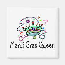 Mardi Gras Queen Refrigerator Magnet