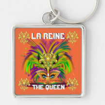 Mardi Gras Queen View Notes Please Key Chain