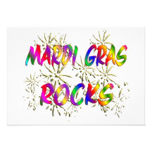 Mardi Gras Rocks Invitation