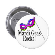 Mardi Gras Rocks Mask Buttons
