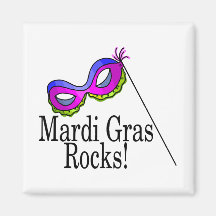 Mardi Gras Rocks Mask Magnets