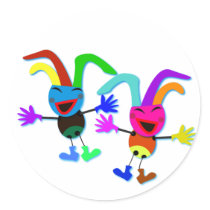 Mardi gras stickers: Kids Festival