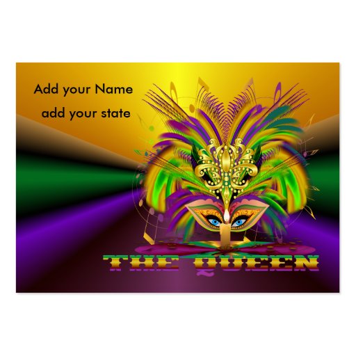 Mardi Gras Throws Business Cards