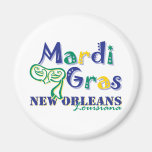 Mardi Gras Tri Mask Fridge Magnets