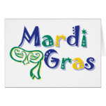 Mardi Gras Tri Mask Greeting Card