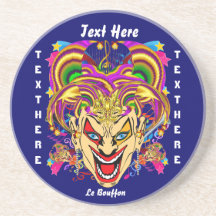Mardi Gras View large in design Please View Notes Beverage Coaster