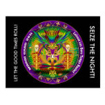 Mardi Gras Witch Doctor-Skull V-1 Post Card