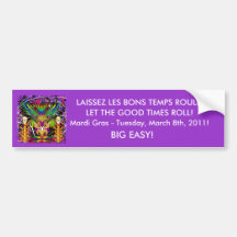 Mardi Gras Witch Doctor-Skull V-3-T Bumper Stickers