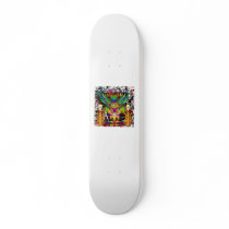 Mardi Gras Witch Doctor-Skull V-3-T Skate Board