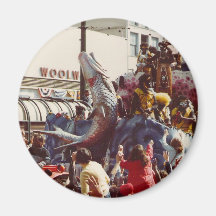 Mardi Gras Zulu Float Magnet