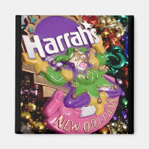 mardis gras beads fridge magnets