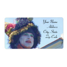 Mardis Gras Clown Address labels