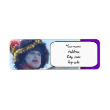 Mardis Gras Clown address labels