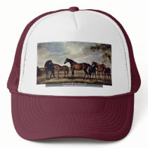 Mares And Foals Anxious Before An Impending Storm Trucker Hat