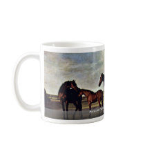 Mares And Foals Anxious Before An Impending Storm Mugs
