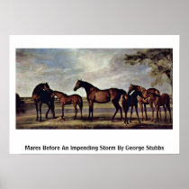 Mares Before An Impending Storm By George Stubbs Poster
