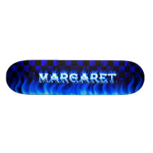 Margaret blue fire Skatersollie skateboard.