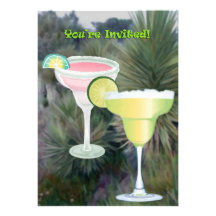 Margarita Cocktails with Agave Plants  Invited