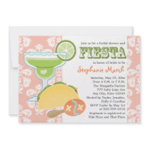 Margarita Fiesta Bridal Shower Invitations Pink