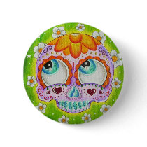 Margaritas skull pin