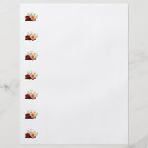 Marguerite de Gerbera et deux roses Prospectus Avec Motif