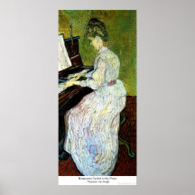 Marguerite Gachet at the Piano - Vincent van Gogh Poster