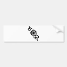 Marguerite noire et blanche adhésifs pour voiture