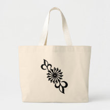 Marguerite noire et blanche sacs fourre-tout