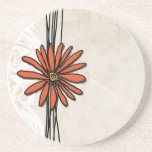 Marguerite orange vintage dessous de verres