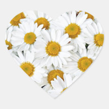 Marguerites Autocollants En Cœur