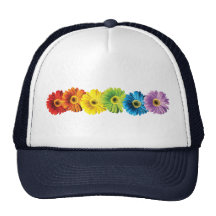 Marguerites d'arc-en-ciel casquettes de camionneur