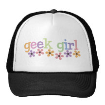 Marguerites de fille de geek casquette de camionneur