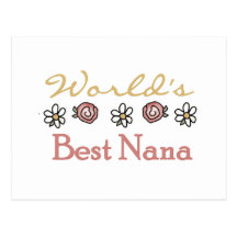 Marguerites et mondes meilleure Nana de roses Cartes Postales