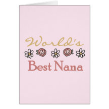 Marguerites et T-shirts de Nana du monde de roses  Carte
