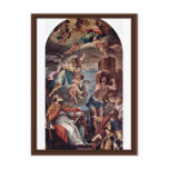 Maria Gloria With Archangel Gabriel And St. Eusebi Postcards