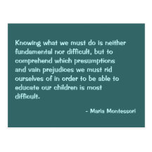 Maria Montessori Quote No. 2 Post Card