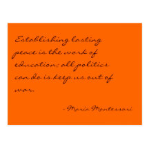 Maria Montessori Quote No. 3 Post Card