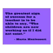 Maria Montessori Quote No. 5 Post Card